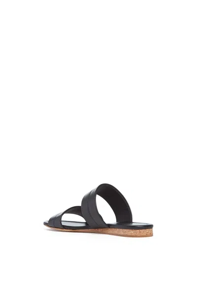 Gabriela Hearst Lora Leather Slides In Black