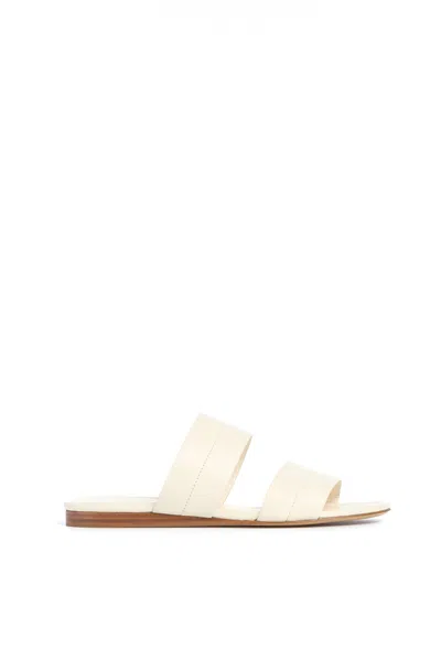 Gabriela Hearst Lora Flat Sandal In Cream Nappa Leather In Cream
