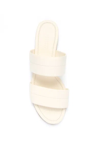 Gabriela Hearst Lora Flat Sandal In Cream Nappa Leather In Cream
