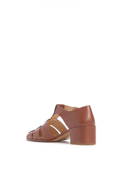Gabriela Hearst Lyle Block Heel Pump In Cognac Nappa Leather In Cognac