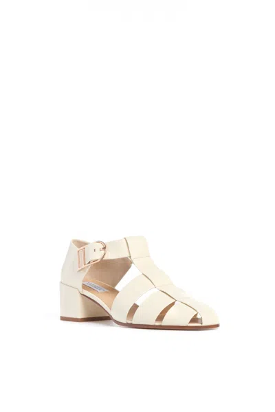 Gabriela Hearst Lyle Block Heel Pump In Cream Nappa Leather In Cream