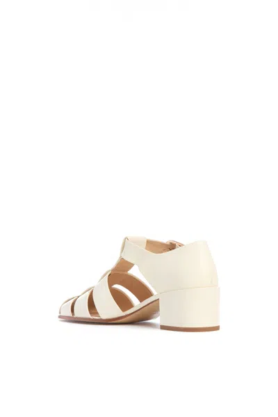 Gabriela Hearst Lyle Block Heel Pump In Cream Nappa Leather In Cream