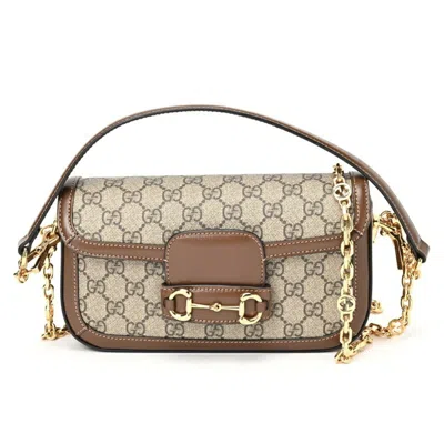Shop Gucci Camera Brown Canvas Shoulder Bag ()