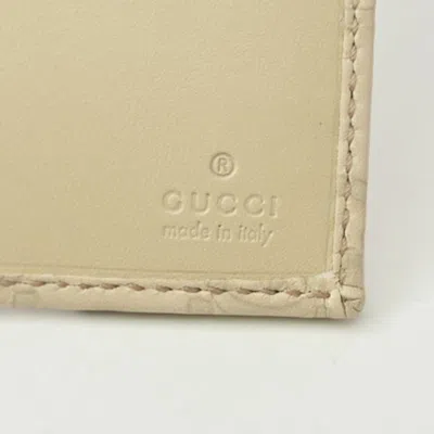 Shop Gucci Ssima Khaki Leather Wallet  ()