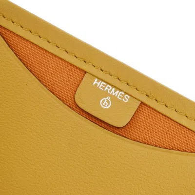 Shop Hermes Hermès Garden Party Beige Leather Clutch Bag ()