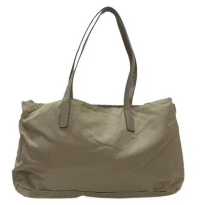 Shop Prada Tessuto Khaki Synthetic Tote Bag ()