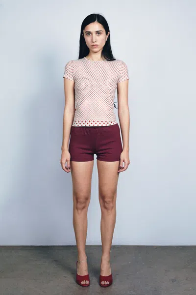 Pf24 Booty Shorts In Maroon