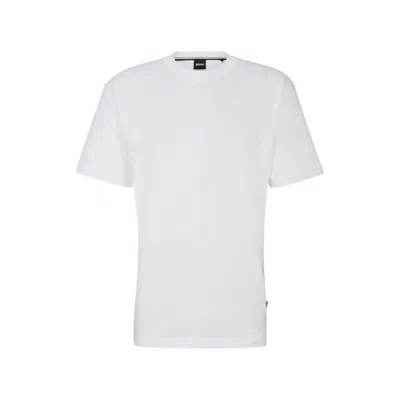 Shop Hugo Boss Cotton-jersey Regular-fit T-shirt With Seasonal Artwork In White