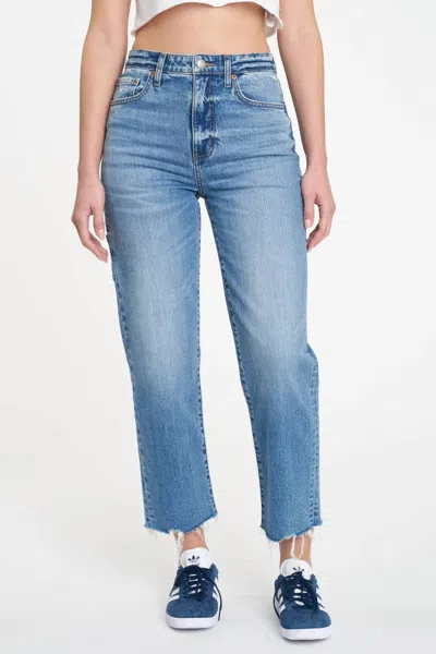 DAZE WOMEN'S SHUT DOWN SUNDAZE UTILITY CROP JEANS IN BLUE 