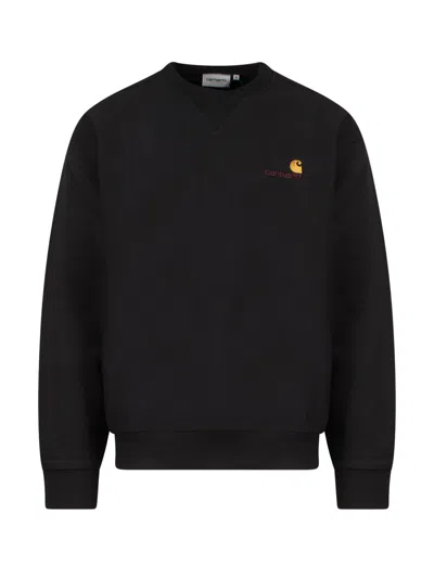 Shop Carhartt Cotton Blend Sweatshirt With Embroidered Logo