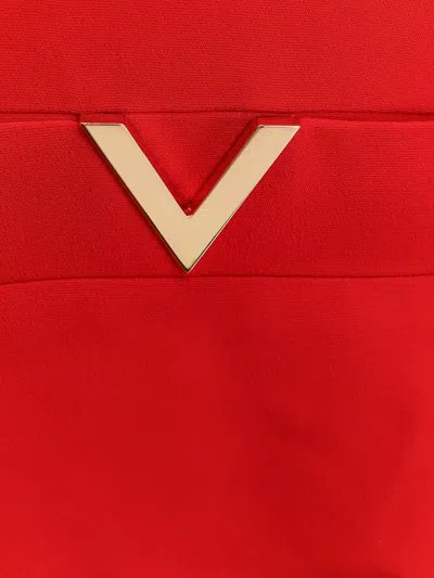 Shop Valentino Silk Shirt With V Gold Detail