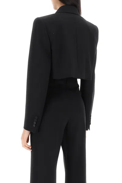 Shop Alexander Mcqueen Cropped Tuxedo Jacket Women In Black