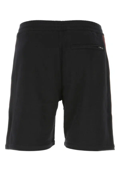 Alexander Mcqueen Men Black Wool Blend Bermuda Shorts In Black