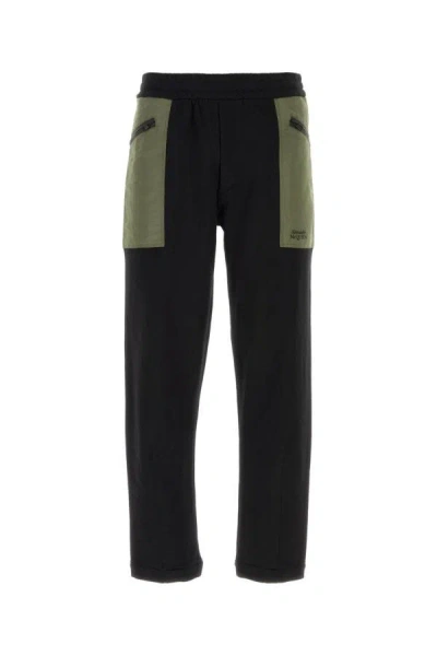 Alexander Mcqueen Contrast-pocket Cotton Track Pants In Black