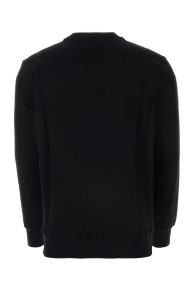 Shop Alexander Mcqueen Man Black Cotton Sweatshirt