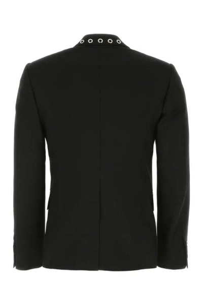 Alexander Mcqueen Single Breast Blazer Jacket In Black