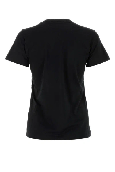 Shop Alexander Mcqueen Woman Black Cotton T-shirt