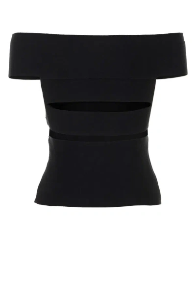 Alexander Mcqueen Lex Sliced Top Ld32 In Black