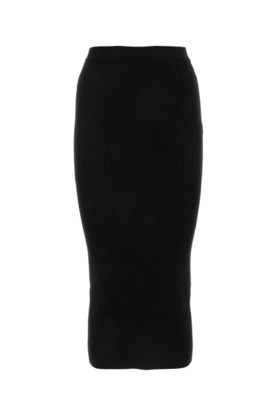 Shop Alexander Mcqueen Woman Black Wool Blend Skirt