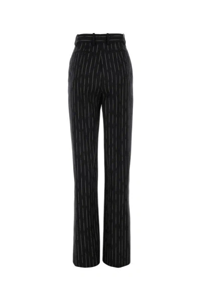 Shop Alexander Mcqueen Woman Embroidered Wool Pant In Multicolor