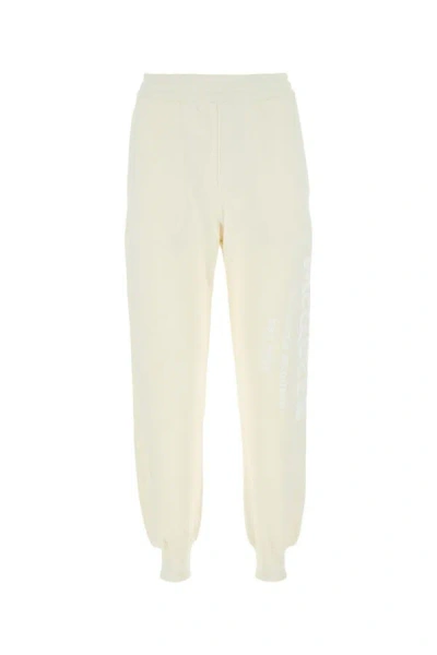 Alexander Mcqueen Graffiti Print Cotton Joggers In White