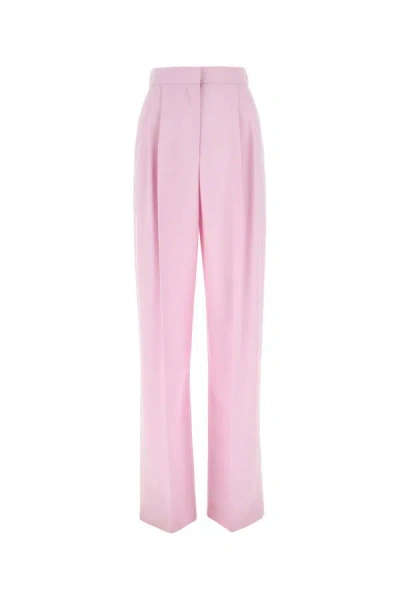 Alexander Mcqueen Double Pleat Wide Leg Trousers In Pink
