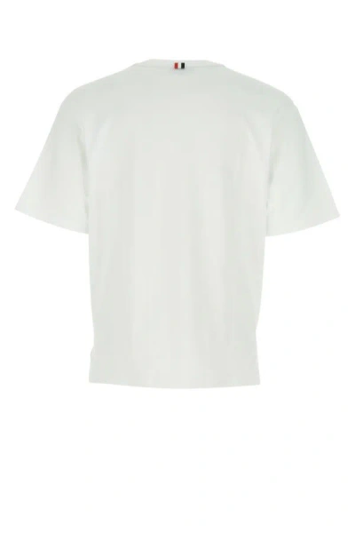 Shop Thom Browne Man Oversized Short Sleeve Pocket In White