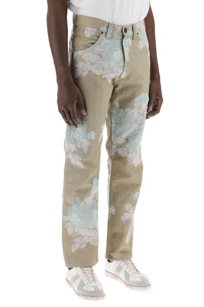 Shop Vivienne Westwood "floral Jacquard Ranch Jeans Women In Multicolor