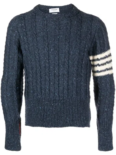 Shop Thom Browne Pullover Clothing In Blue