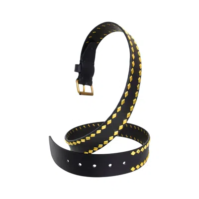Visvim Studs Leather Belt In Black
