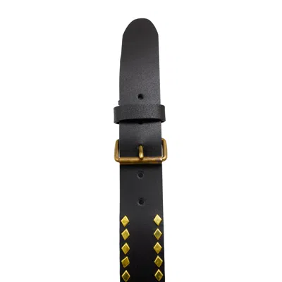 Visvim Studs Leather Belt In Black