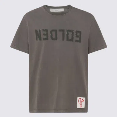 Shop Golden Goose Olive Green Cotton T-shirt In Dusty Olive