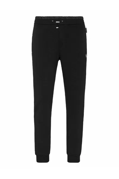 Philipp Plein Logo-patch Drawstring Track Pants In Black