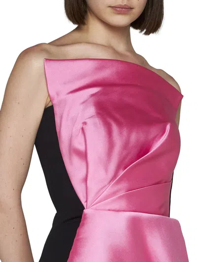 Shop Solace London Dresses In Rose Pink/black