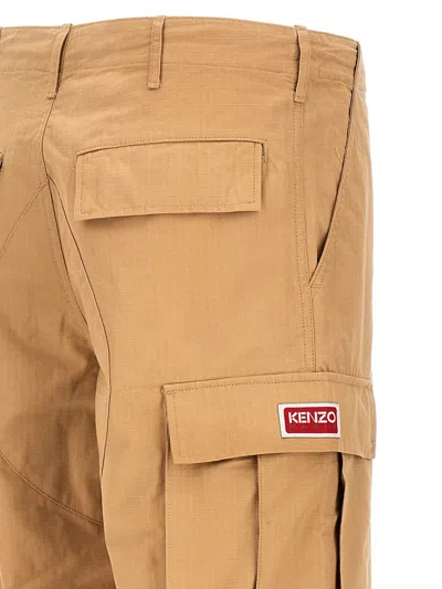 Shop Kenzo 'cargo Workwear' Pants In Beige