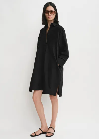 Totême Jacquard Stripe Tunic Shirt Black In Black