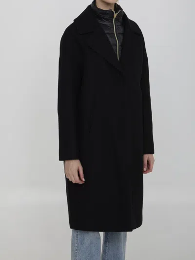 Herno Wool Coat In Black
