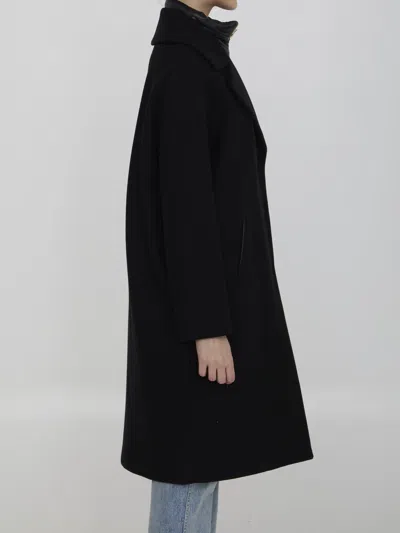 Herno Wool Coat In Black