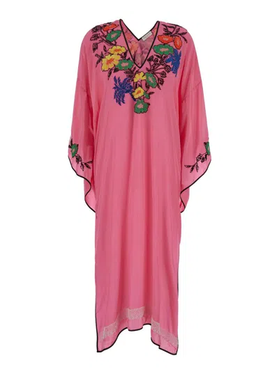 Shop Anjuna Emanuela Kaftan In Pink