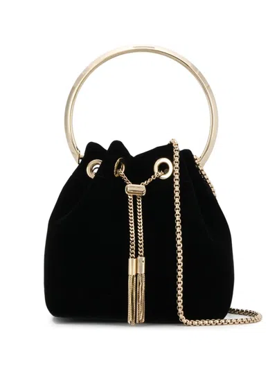 Shop Jimmy Choo Bon Bon Bag With Bracelet In Black