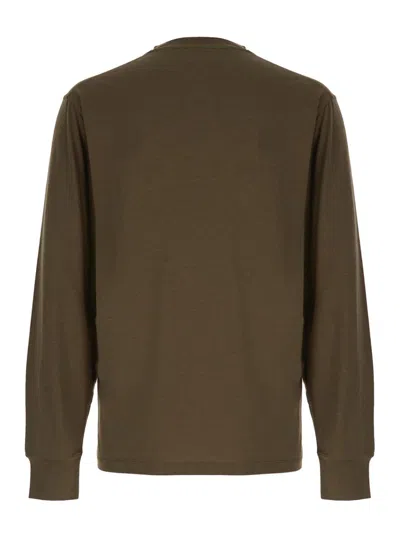 Shop Tom Ford Military Green Long Sleeve T-shirt In Lyocel Woman