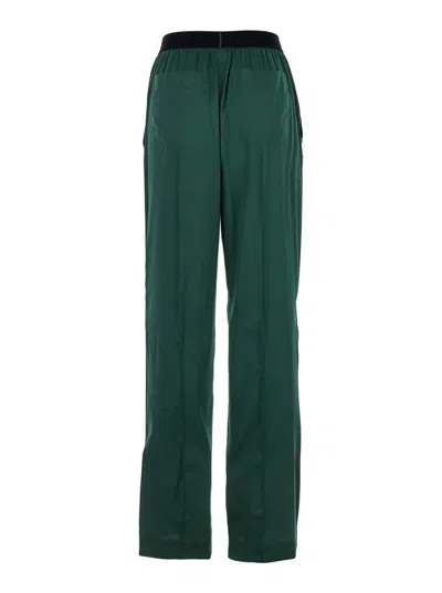 Shop Tom Ford Stretch Silk Satin Pj Pants In Green