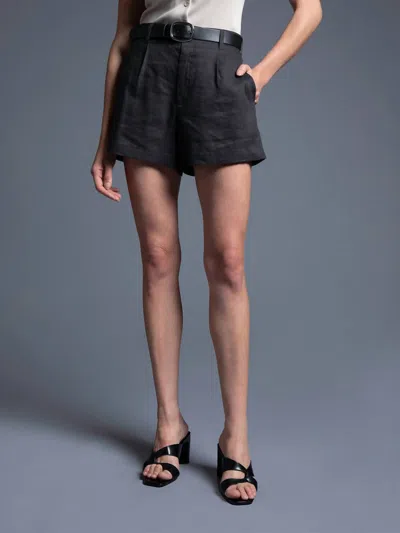 Shop Weekend Los Angeles Rosalia Shorts In Black In Grey
