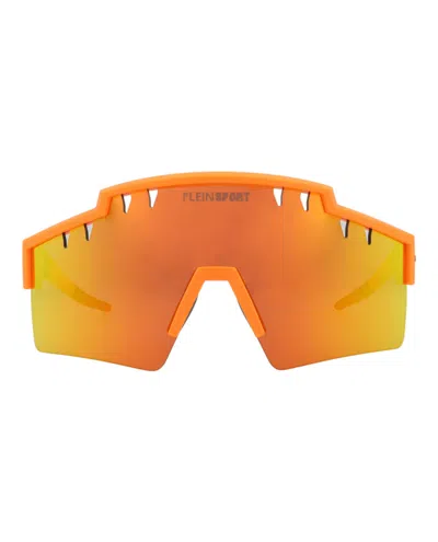 Shop Philipp Plein Shield-frame Injection Sunglasses In Multi