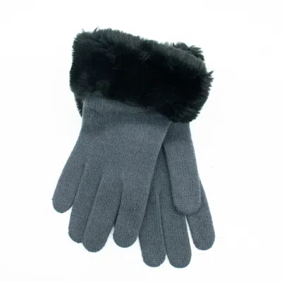 Shop Portolano Gloves With Fur Cuff In Black