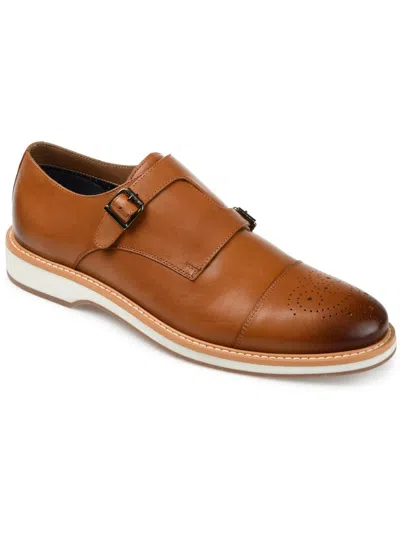 Shop Thomas & Vine Ransom Mens Leather Strap Oxfords In Brown