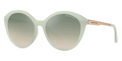 Shop Armani Exchange Women's 55mm Shiny Opaline Azure Sunglasses In Multi