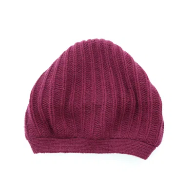 Portolano Rickrack Stitch Wool Blend Beanie In Pink