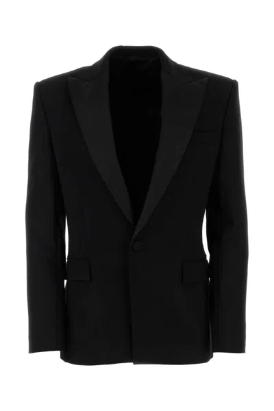 Shop Balmain Jackets And Vests In Black