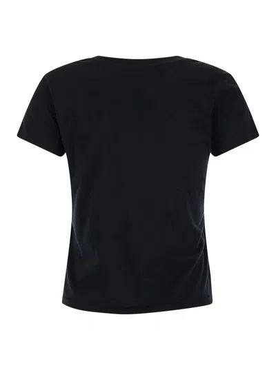 Shop Frame Fitted Crw Tee In Black